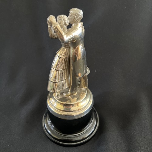 Dancing figures metal mounted - ,
