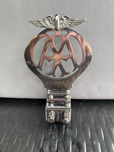 Vintage chrome car badge - car,