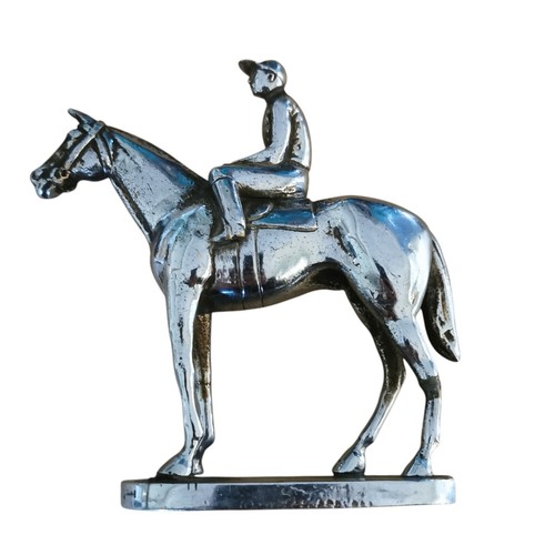 Vintage chrome horse and - chrome,