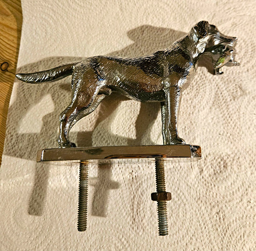Vintage chrome plated - chrome, dog