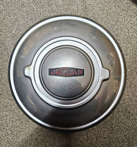 Vintage jaguar chrome hubcap - vintage,