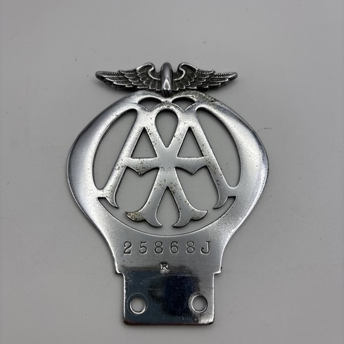 Vintage car badge stamped - aa,