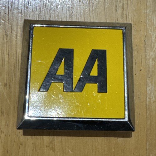 Vintage car badge square - vintage, aa