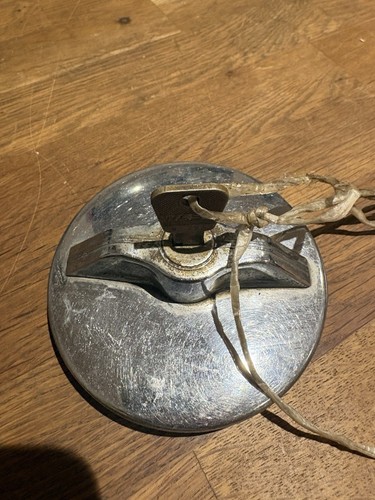 Vintage chrome car petrol cap - chrome,